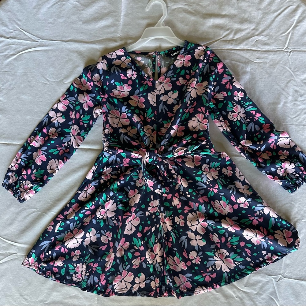Girls, Lands End, Tie Front Dress EXCELLENT CONDITION